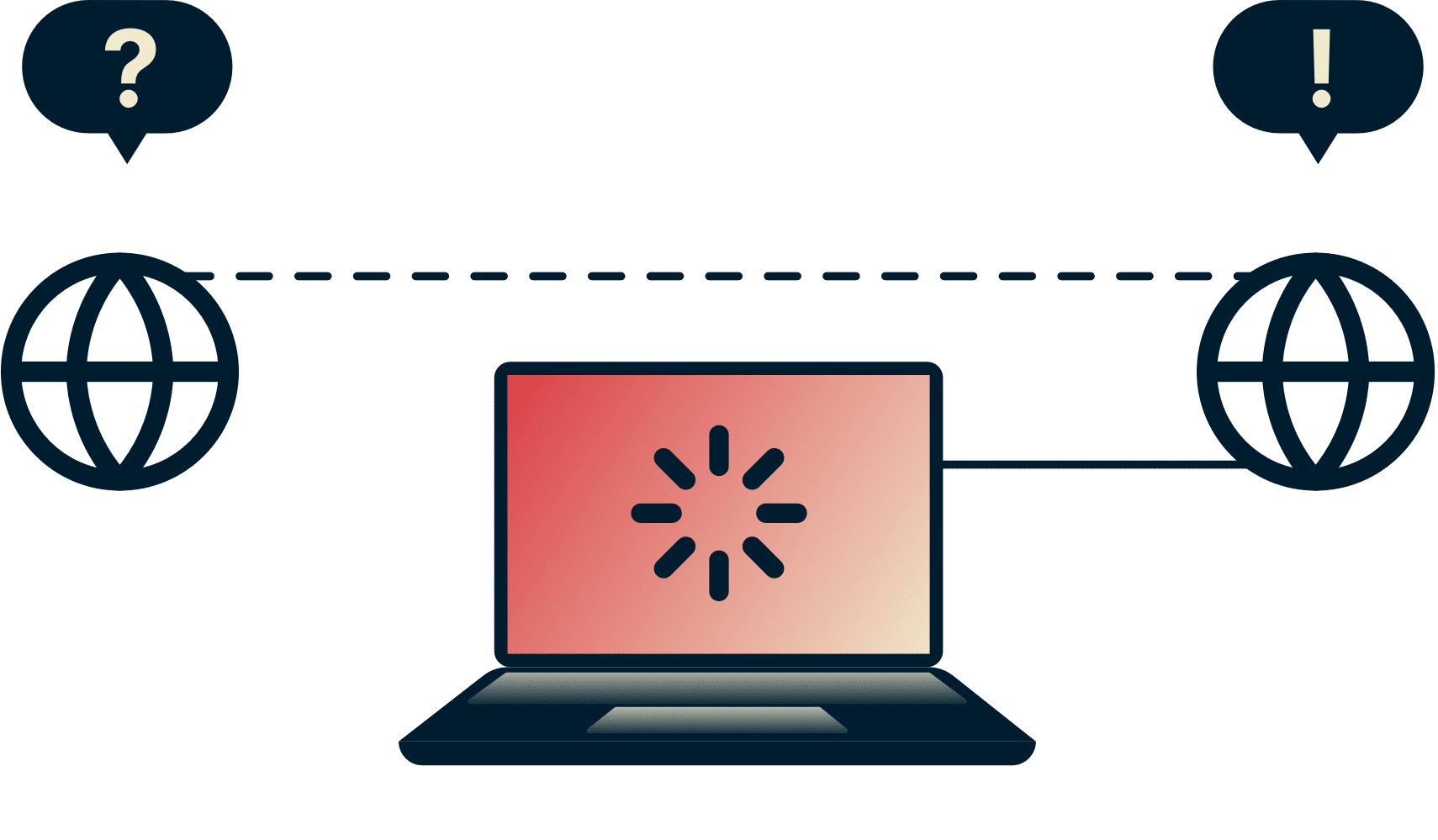 Hva er peering? Diagram som viser to Internett-leverand&oslash;rer som begrenser hastigheten til en b&aelig;rbar PC som str&oslash;mmer video.
